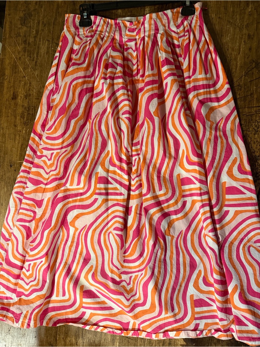 SOLID & STRIPED Pink and Orange A-Line Skirt